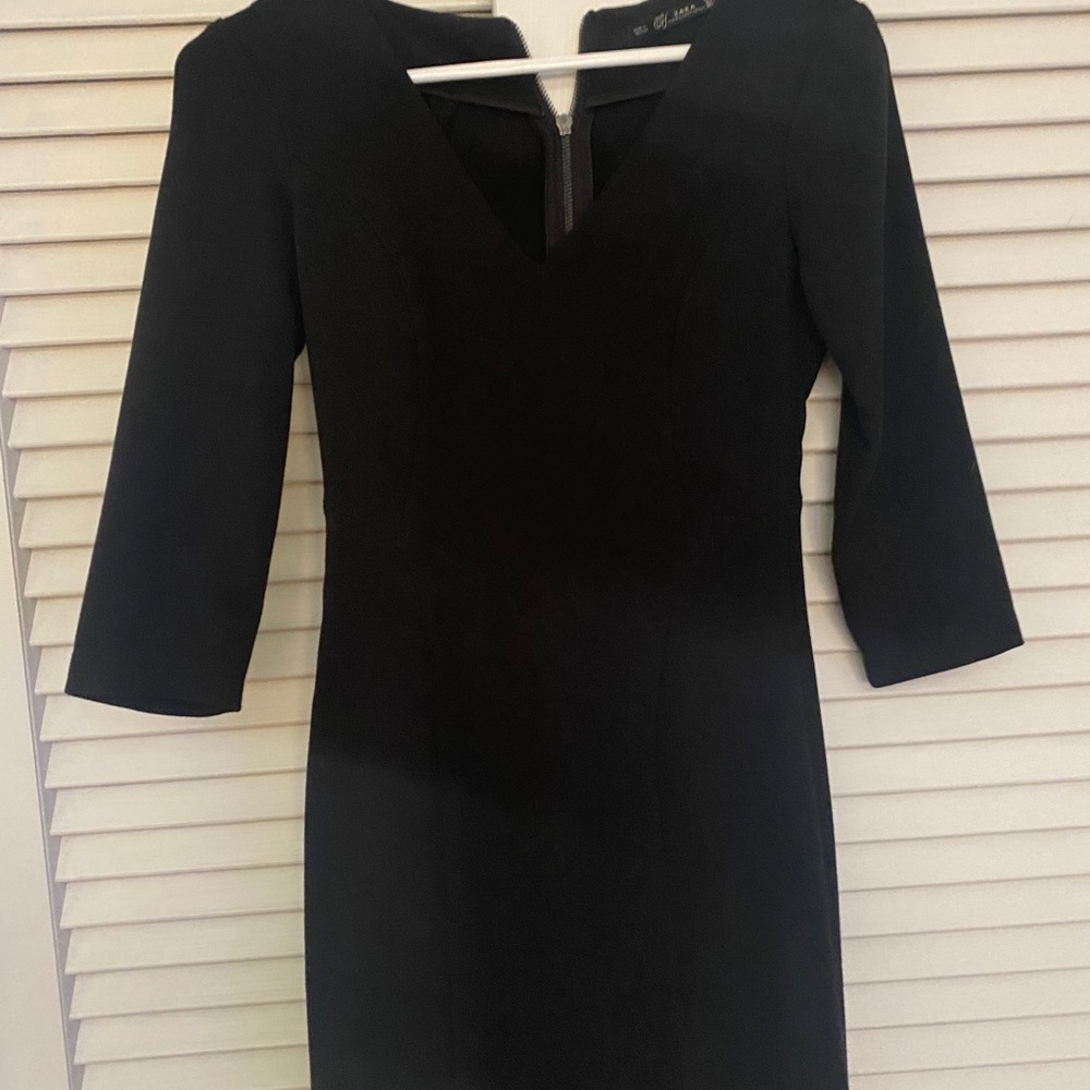 Black three quarter sleeve dress